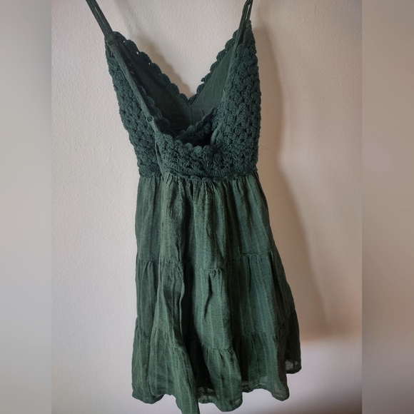 Aerie Textured Mini Sundress, size XS, green, NWOT - Picture 2 of 3